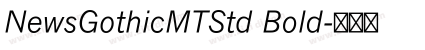NewsGothicMTStd Bold字体转换